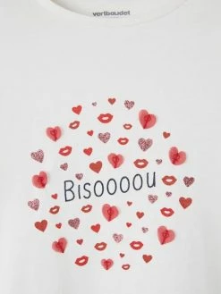 T-shirt Romantique Animation En Relief Et Détails Irisés Fille Blanc - Vertbaudet 8 T-shirt Romantique Animation En Relief Et Détails Irisés Fille Blanc - Vertbaudet -cyrillus boutique t shirt romantique animation en relief et details irises fille 2