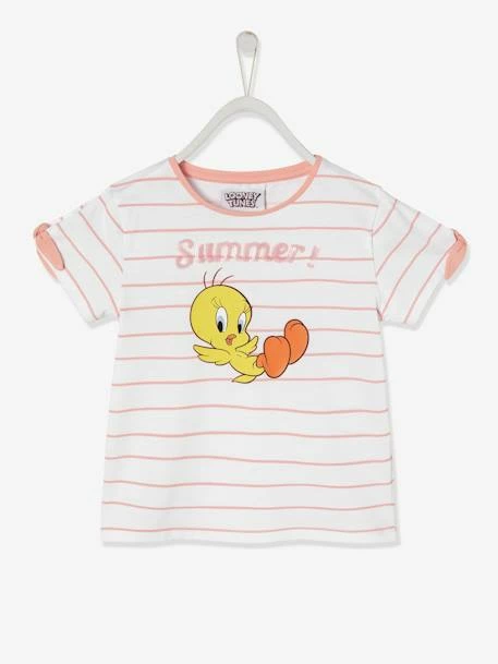 T-shirt Titi® Fille Rose Tendre Rayé - Looney Tunes 1 T-shirt Titi® Fille Rose Tendre Rayé - Looney Tunes