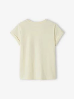 Alternative view of Tee-shirt à Message Irisé Fille épaules Smockées écru - Vertbaudet
