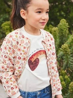 Tee-shirt à Sequins Fille écru - Vertbaudet