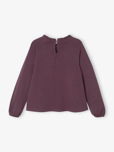 Tee-shirt Blouse Détail En Broderie Anglaise Fille Rose Poudré - Vertbaudet 2 Tee-shirt Blouse Détail En Broderie Anglaise Fille Rose Poudré - Vertbaudet – Image 2