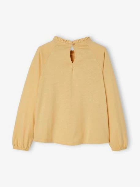 Tee-shirt Blouse Détail En Broderie Anglaise Fille Rose Poudré - Vertbaudet 5 Tee-shirt Blouse Détail En Broderie Anglaise Fille Rose Poudré - Vertbaudet – Image 5