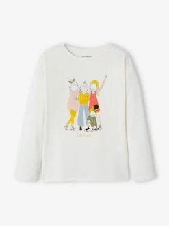 Alternative view of Tee-shirt égérie Détails Fantaisie Fille Rose Poudré - Vertbaudet