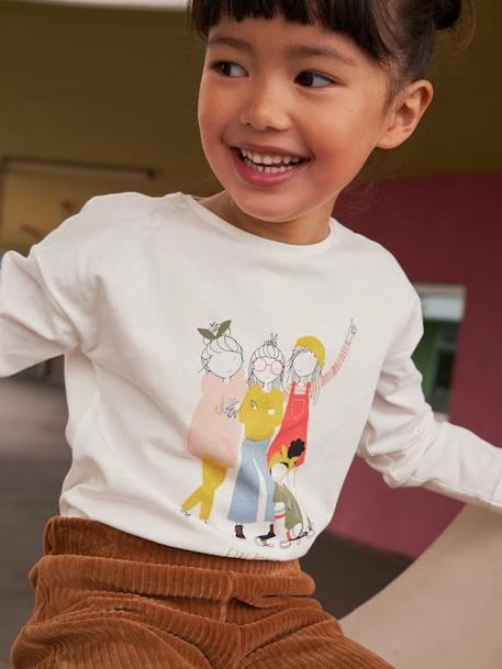 Tee-shirt égérie Détails Fantaisie Fille Rose Poudré - Vertbaudet 1 Tee-shirt égérie Détails Fantaisie Fille Rose Poudré - Vertbaudet