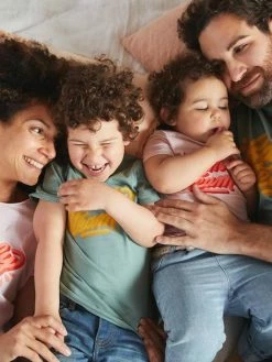 Alternative view of Tee-shirt Fille Family Team Collection Capsule Vertbaudet Et Studio Jonesie En Coton Bio Rose - Vertbaudet