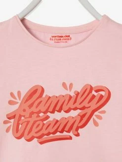 Tee-shirt Fille Family Team Collection Capsule Vertbaudet Et Studio Jonesie En Coton Bio Rose - Vertbaudet -cyrillus boutique tee shirt fille family team collection capsule vertbaudet et studio jonesie en coton bio 4