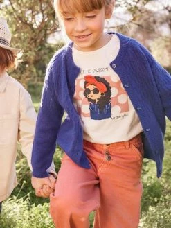 Tee-shirt Girly Détails Irisés Et Noeud Fantaisie Fille Rose Pâle - Vertbaudet