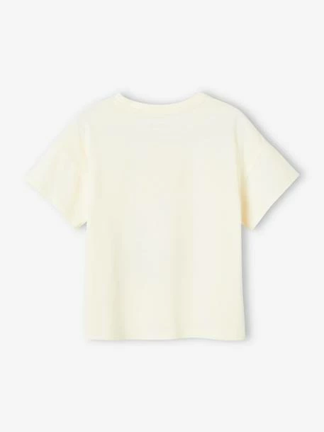 Tee-shirt "happy Life" Fille écru - Vertbaudet 2 Tee-shirt "happy Life" Fille écru - Vertbaudet – Image 2