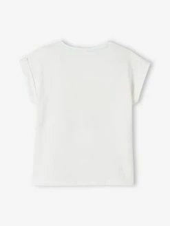 Alternative view of Tee-shirt Motif Coquillage Irisé Fille. Blanc - Vertbaudet