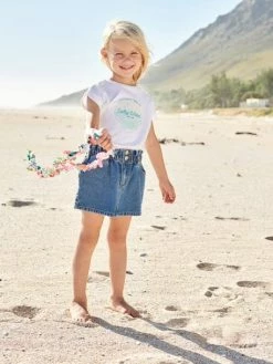 Tee-shirt Motif Coquillage Irisé Fille. Blanc - Vertbaudet -cyrillus boutique tee shirt motif coquillage irise fille 3