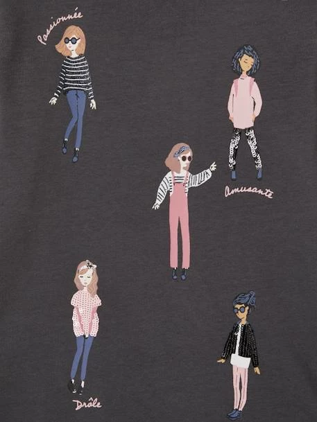 Tee-shirt Motif "girly" à Sequins Fille Rose Foncé - Vertbaudet 3 Tee-shirt Motif "girly" à Sequins Fille Rose Foncé - Vertbaudet – Image 3