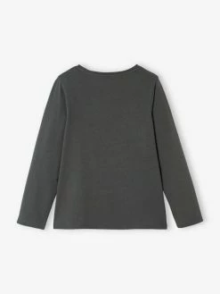 Alternative view of Tee-shirt Motif Lapin Avec Noeud Fantaisie Fille Gris Foncé - Vertbaudet