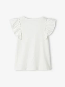 Alternative view of Tee-shirt Volanté Fille. écru - Vertbaudet