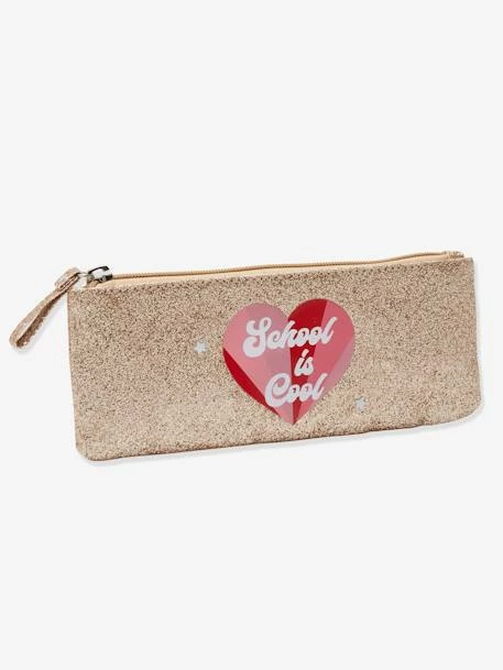 Trousse à Paillettes Fille Motif Coeur "school Is Cool" Doré Irisé - Vertbaudet 1 Trousse à Paillettes Fille Motif Coeur "school Is Cool" Doré Irisé - Vertbaudet